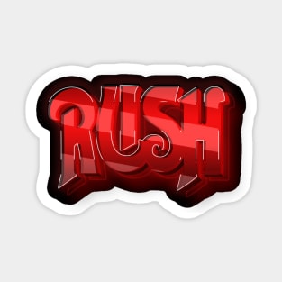 Rush - Red 3D Sticker